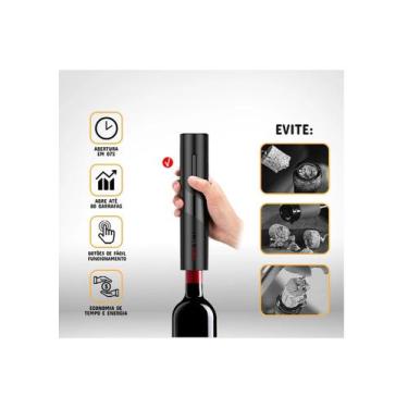 Imagem de Abridor de Vinho Automático Saca Rolhas Elétrico - MJ