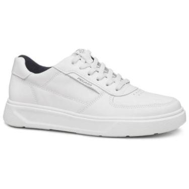 Imagem de Tênis Casual Masculino Couro Branco Pegada 110924-01, 43