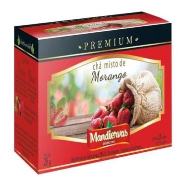 Imagem de Cha Mandiervas Premium 28G Morango 20 Saches