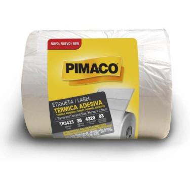 Imagem de Etiqueta Adesiva Termica 34MX23MM C/4320 ETIQ. Rolo - Pimaco