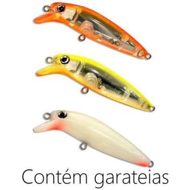 Imagem de Isca Rei da Kv 6,5cm artificial Meia Água kit c/3 Unidade, 7, 9, 12