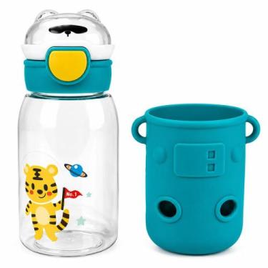 Imagem de Garrafa Infantil Panda Espacial Azul Claro 600ml - BBR Toys