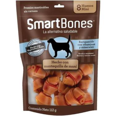 Imagem de Ossinhos Smartbones Cães Amendoim Peanut Butter Mini 8 Unid
