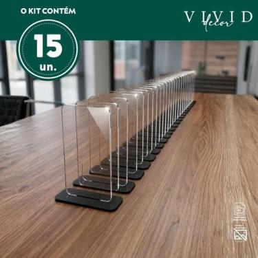 Imagem de Kit Troféu Acrílico Quadrado 10x15cm Personalização Premium para Premi