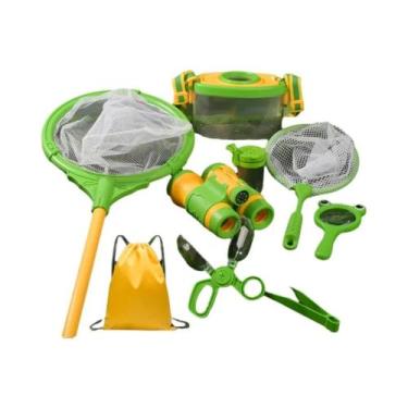 Imagem de Kit De Observação De Insetos Para Crianças Com Rede De Captura, Lupa, 