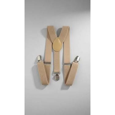 Imagem de Suspensório Bege Adulto Elástico 2,5cm - Congratulations Store