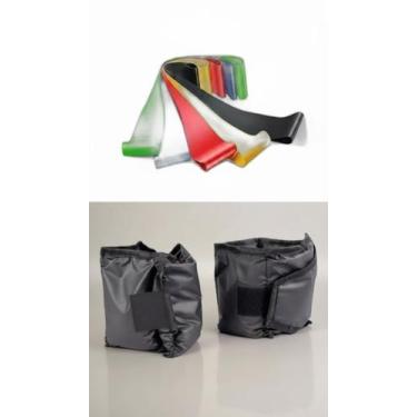 Imagem de Kit Fitness: Elásticos, Caneleira 3kg e Roda Abdominal - Congratulatio