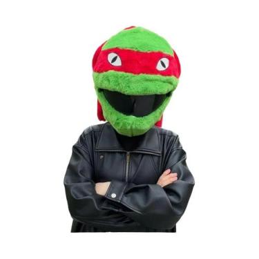 Imagem de Capa De Capacete De Motocicleta Em Tecido Com Desenho De Animal Verde,