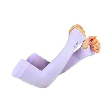 Imagem de Luvas Unissex De Seda Gelada Com Proteção UV Para Braços E Mãos, Sem D