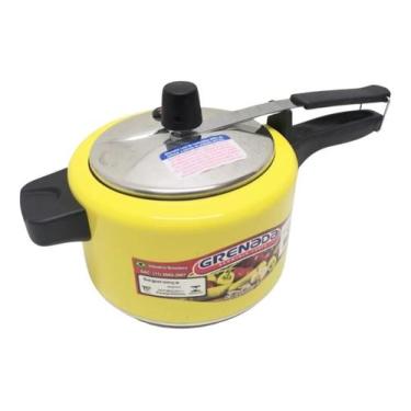 Imagem de Panela De Pressão 3 Litros Grenada Pequena De Alumínio Amarelo