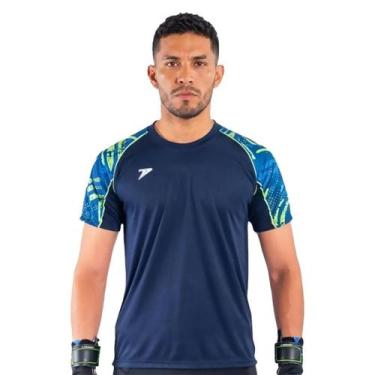 Imagem de Camisa de Goleiro Poker Sentinela Manga Curta Adulto, G, Marinho