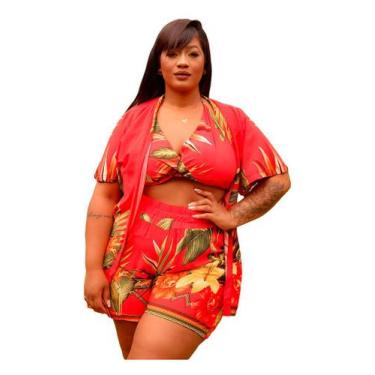 shorts praia plus size