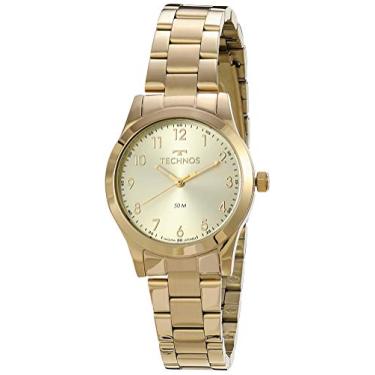 Imagem de Relógio Technos, Pulseira de Aço Inoxidável, Feminino Dourado 2035MKM/1X