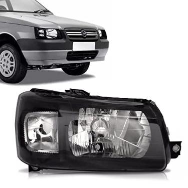 Imagem de ORGUS Farol Ld Uno Fiorino 2004-2013 Mascara Negra Preto H4