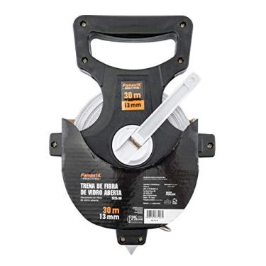 Imagem de Famastil Trena de Fibra de Vidro Aberta Famastil – 30m x 13mm – Material em Fibra de Vidro – Manivela e Suporte – Ideal para grandes medições