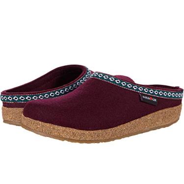Imagem de HAFLINGER GZ Felt Clogs Mules Tênis unissex, Bordeaux, 10 Women/8 Men