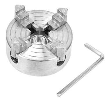 Imagem de GOWENIC Mandril de torno de 4 mandíbulas, adaptador de mandril de torno de alta precisão de centralização para mandril de madeira para torno, forte e