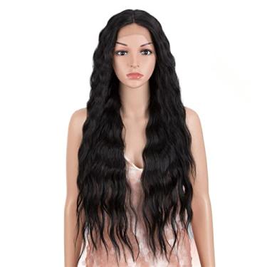Imagem de Perucas femininas de renda sintética, peruca longa ondulada loira ombré alta temperatura, perucas sintéticas para mulheres negras, perucas de cabelo humano (cor: TT6-23C, tipo de peruca entrelaçada: perucas com renda parcial)