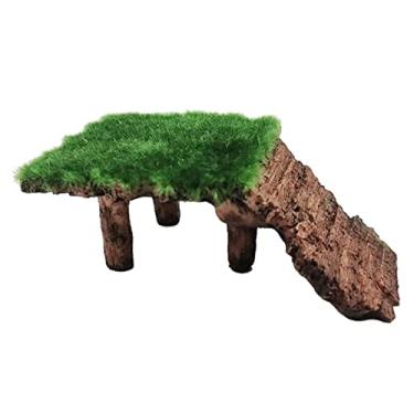 Imagem de Serenable Decorativa Terraço para Réptil de terre Descansar Brincar Premuim Material Ecológico Durável, 11x6,5x4cm B