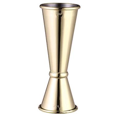 Imagem de Yajun Coqueteleira de aço inoxidável para copos de vinho, copo duplo de medição para bar em casa, bar, festa, bar, acessórios de 30/60 ml, ouro