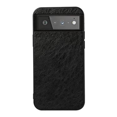 Imagem de Capa para Google Pixel 6/6 Pro, capa protetora de couro premium à prova de choque antiarranhões, capa protetora ultrafina preta, 15 cm