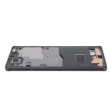 Imagem de Tela Ultra Display S21 com moldura, conveniente para usar no meio do telefone celular, peças de alta confiabilidade para celular (preto)