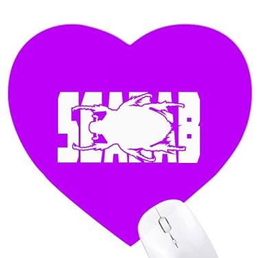 Imagem de Mousepad de coração com insetos e besouros de animais, tapete de borracha para escritório