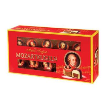 Imagem de Chocolate Mozart Bombons Recheados Marzipã De Pistache 200G - Gunz