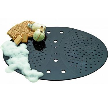 Imagem de Tapete Box Banheiro 42x53cm Antiderrapante Ventosa Hidro Preto