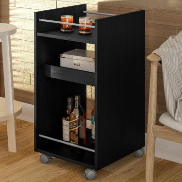 Imagem de Bar Adega Brito 1 Prateleira Preto - Artely