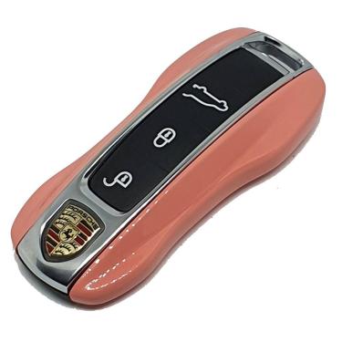 Imagem de Case Chave Porsche Rosa com Cromado L+S 911 Cayman Cayenne