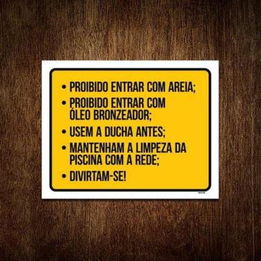 Imagem de Placa Sinalização - Proibido Entrar Areia Óleo 18X23