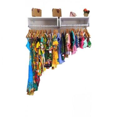 Imagem de 2 Arara de Parede Cabide Metal Closed Loja