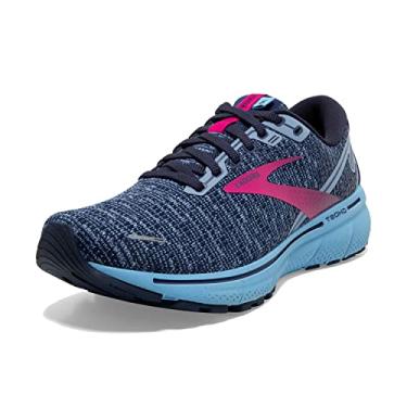Imagem de Brooks Tênis de corrida feminino Ghost 14 Neutral, Pavão/azul feliz/fúcsia, 40