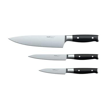Imagem de Ninja Faca de chef K32003 Foodi NeverDull System, conjunto de 3 peças, utilitário e descascador, premium, aço inoxidável alemão, preto
