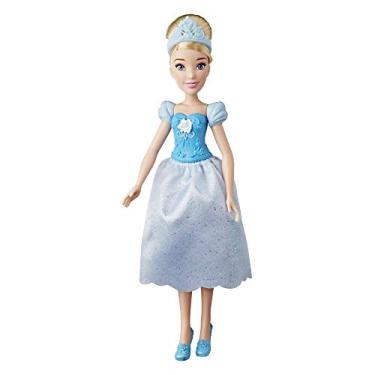 Imagem de Disney Girls Boneca Princess Fashion, com acessórios - Princesa Cinderela - E2749 - Hasbro, Azul