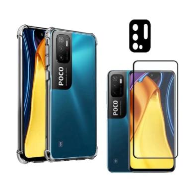 Imagem de Capa Capinha Anti Impacto para Xiaomi POCO M3 Pro 5g 128GB 6GB RAM + Película 3D Vidro + Película Câmera - (C7COMPANY)