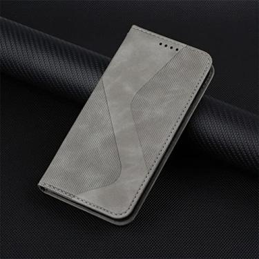 Imagem de Estojo de couro retrô carteira para Samsung Galaxy S22 S21 S20 FE Ultra S10 E S9 Plus Suporte à prova de choque para bolsas de telefone, cinza, para Galaxy S21 S30