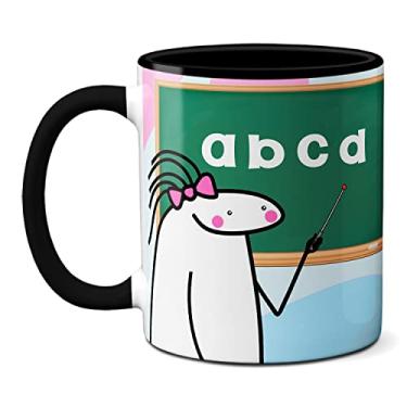 Imagem de Caneca Flork Feliz Dia Dos Professores Ensinar Viver Educar (Preta)