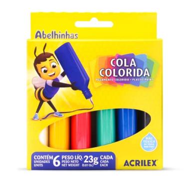 Imagem de Cola Colorida 23 G, Acrilex, 02606, Multicor