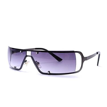 Imagem de Óculos de sol vintage sem aro hip hop feminino óculos de sol punk de luxo feminino lente gradiente uv400 tons óculos óculos, 1A, tamanho único