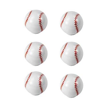 Imagem de ZTie Conjunto de 6 puxadores de porta de gaveta de armário de beisebol puxadores de gaveta de cômoda menino criança puxadores de mesa esportes berçário casa decoração de banho