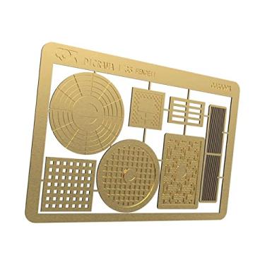 Imagem de UGPLM Acessórios de escala de paisagem 1:35, modelos de mesa de areia arquitetônica DIY, modelo de quebra-cabeça 3D feito à mão, para dioramas internos, exibição de janela de encenação