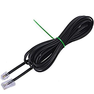Imagem de URBEST 2M RJ11 6P4C para RJ45 8P8C cabo conector de plugue de telefone preto, 5M