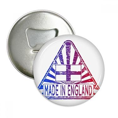 Imagem de Feito na Inglaterra Reino Unido Triângulo Bandeira Abridor de Garrafas Imã de Geladeira Emblema Multifuncional