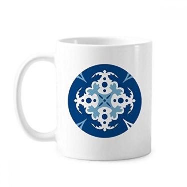 Imagem de Blue Talavera Caneca decorativa de ilustração de flores cerâmica cerâmica xícara de café porcelana louça