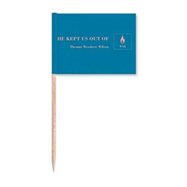 Imagem de Slogan eleitoral Keep War Away bandeiras de palito de dente para decoração de festa