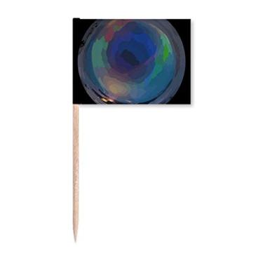 Imagem de Abyss Hollow Planet Bandeiras de palito de dente sombrias Marcador Topper Decoração de festa