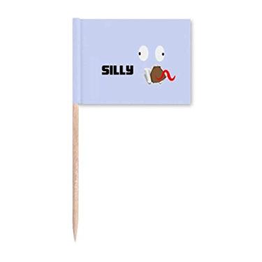 Imagem de Marcador de palito de dente Silly Blue Emomotion para decoração de festa