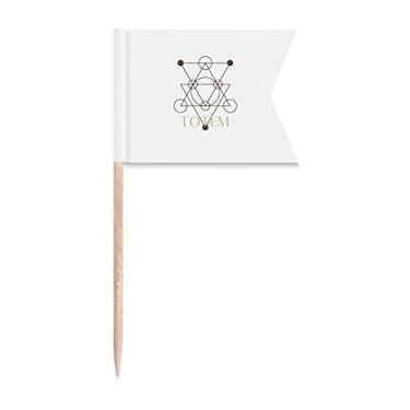 Imagem de Combinação de pontos circulares triangulares para palito de dentes, marcação de rotulagem para bolo de festa, prato de queijo